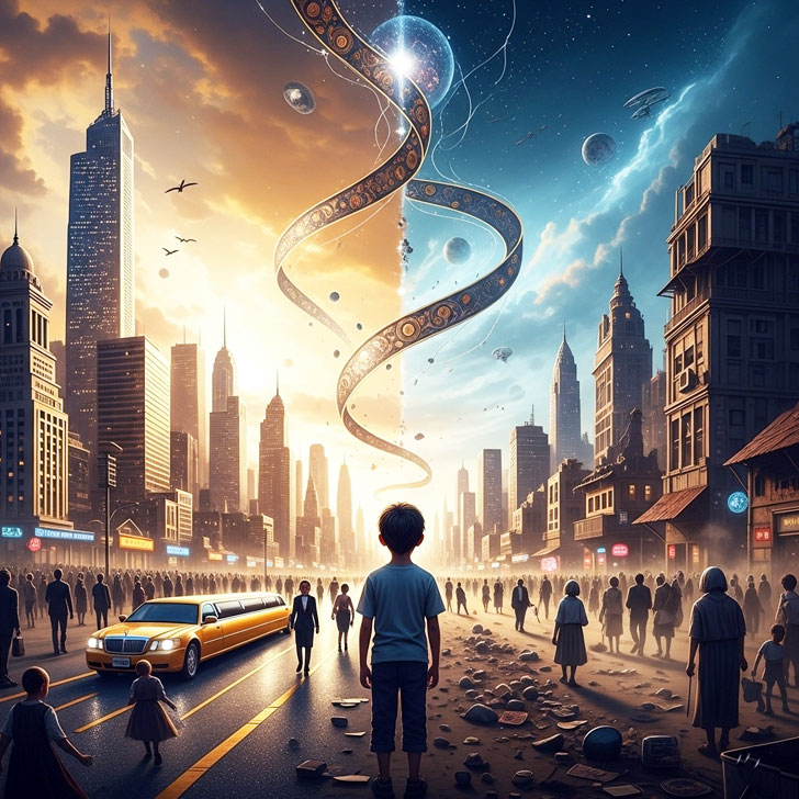 貧乏も豊かさも、宇宙のダンスの一部だった様子。