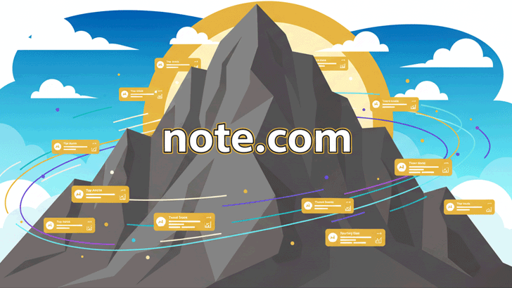 noteのドメインパワーを象徴する山のイラスト